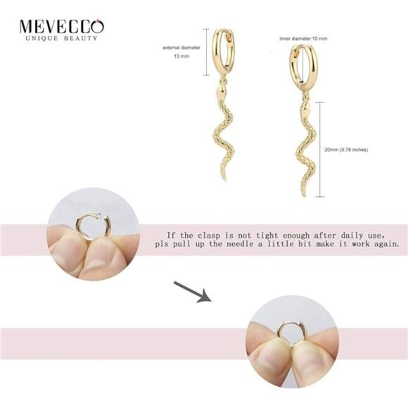 Evil Eye Hoop Earrings 14K Gold Plated with Shining Cubic Zirconia for Women - Picture 6 of 8